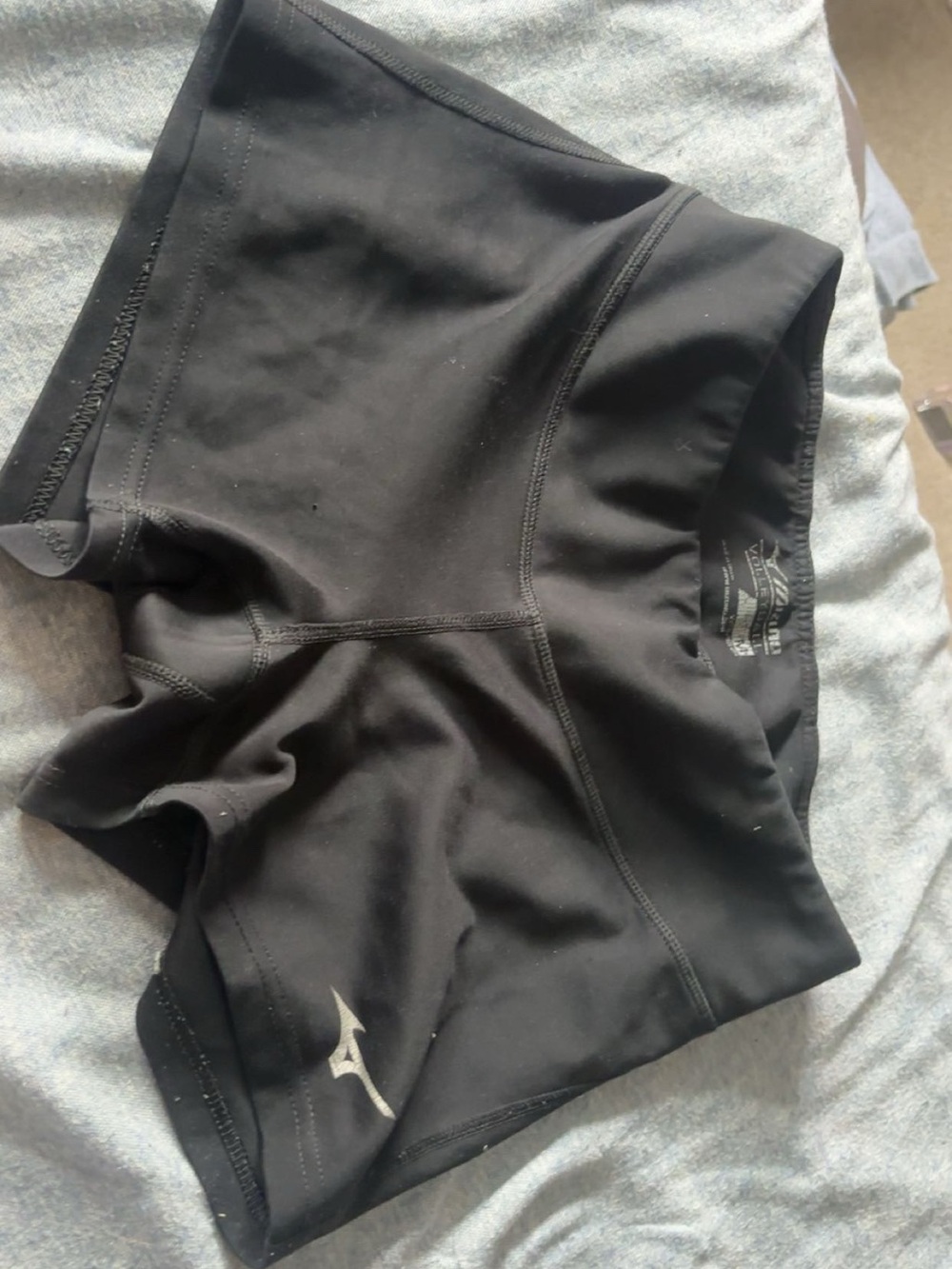 Mizuno Women’s Black Athletic Volleyball Shorts with Logo